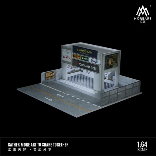 Diorama 1/64 modellino auto garage illuminazione LED auto tuning officina scena modello regalo - Foto 8 di 20