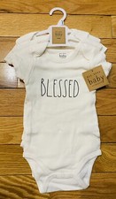 Rae Dunn Baby Clothes 3 Piece Set One piece Bodysuit 6-9 Months Very Cute