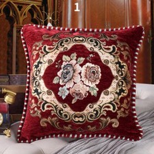 1PC Luxury European Velvet Cushion Case Floral Sofa Pillow Cover Retro No Core