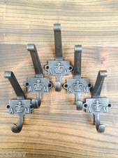 5 CAST Iron COAT Hooks Old