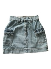 PacSun Light Blue Denim Cargo Mini Skirt