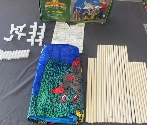 1993 Vintage Mighty Morphin Power Rangers Vinyl Playhouse COMPLETE with Box