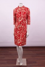 1960s Mock Neck Tapestry Shift Dress