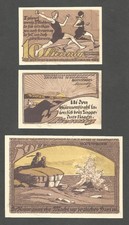 Germany - Boltenhagen 10,25,50 Pfennig; (1922); AU+; GM-138.1; Complete set 3