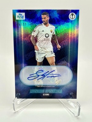 Topps Leonardo Spinazzola Show Time Autograph /49 AS Roma UEFA Italy Limited 