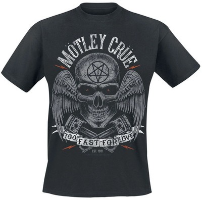 Mötley Crüe T-Shirt Herren Too Fast For Love Skully schwarz