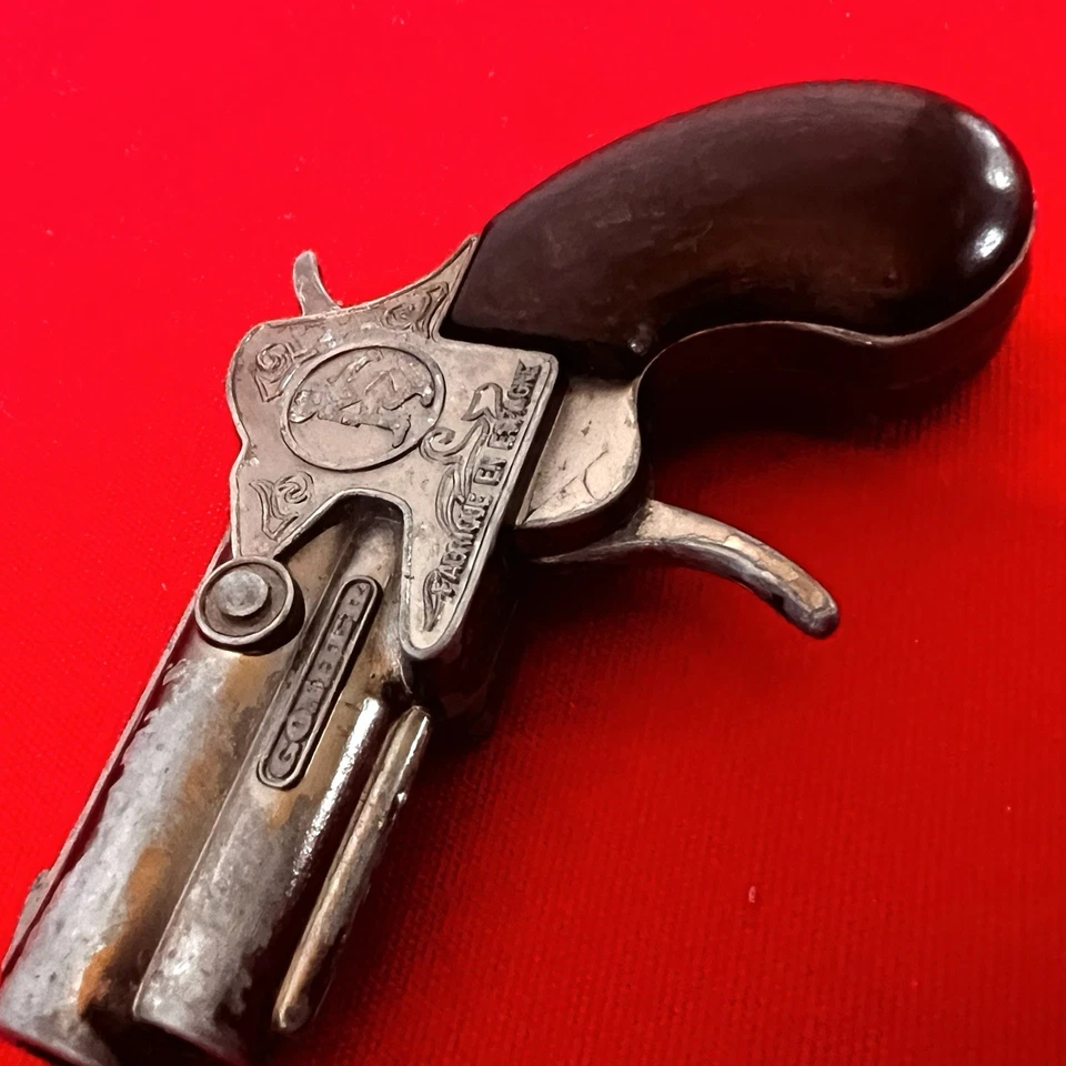 GONHER DERRINGER Nº-56 CAP PISTOL MADE SPAIN  TOY  METAL VINTAGE MINIATURE Works - Image 2 of 4