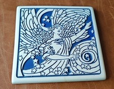 VTG Heartland Studios 1996 Lyn Ulick Celestial Themed Trivet Tile Made in USA