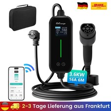 6m 16A 3.5kW EV Ladekabel EV Heim Ladegerät Type 2 Schuko Einstellbarer Strom