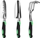 Garden Tool Set, 3 Pack Aluminum Heavy Duty Gardening Kit Includes Hand Trowel,