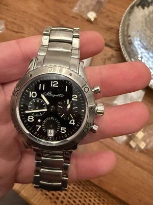 BREGUET Transatlantic Type XX 3820ST Black  Dial Watch Case 39mm