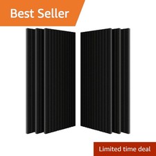 YHYGHXFR Acoustic Panels 48''X24''X1'' Black 6 Pack