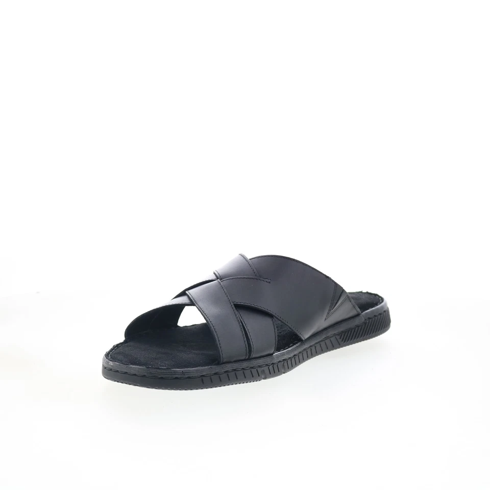 Rockport Jaya RMJAYA Hombres Cuero Negro Sin Cordones Sandalias Zapatos Foto 4 de 4