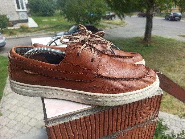 Men Cole Haan Heels Brown Leather 45 #1SO2