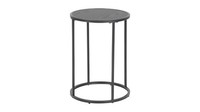 Beistelltisch Seaford Couchtisch Industriell Blumenhocker Schwarz Metall Ø 40 Cm
