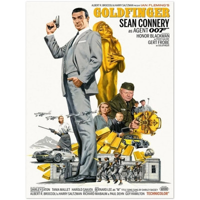 James Bond Goldfinger 1964 Sean Connery Movie Poster