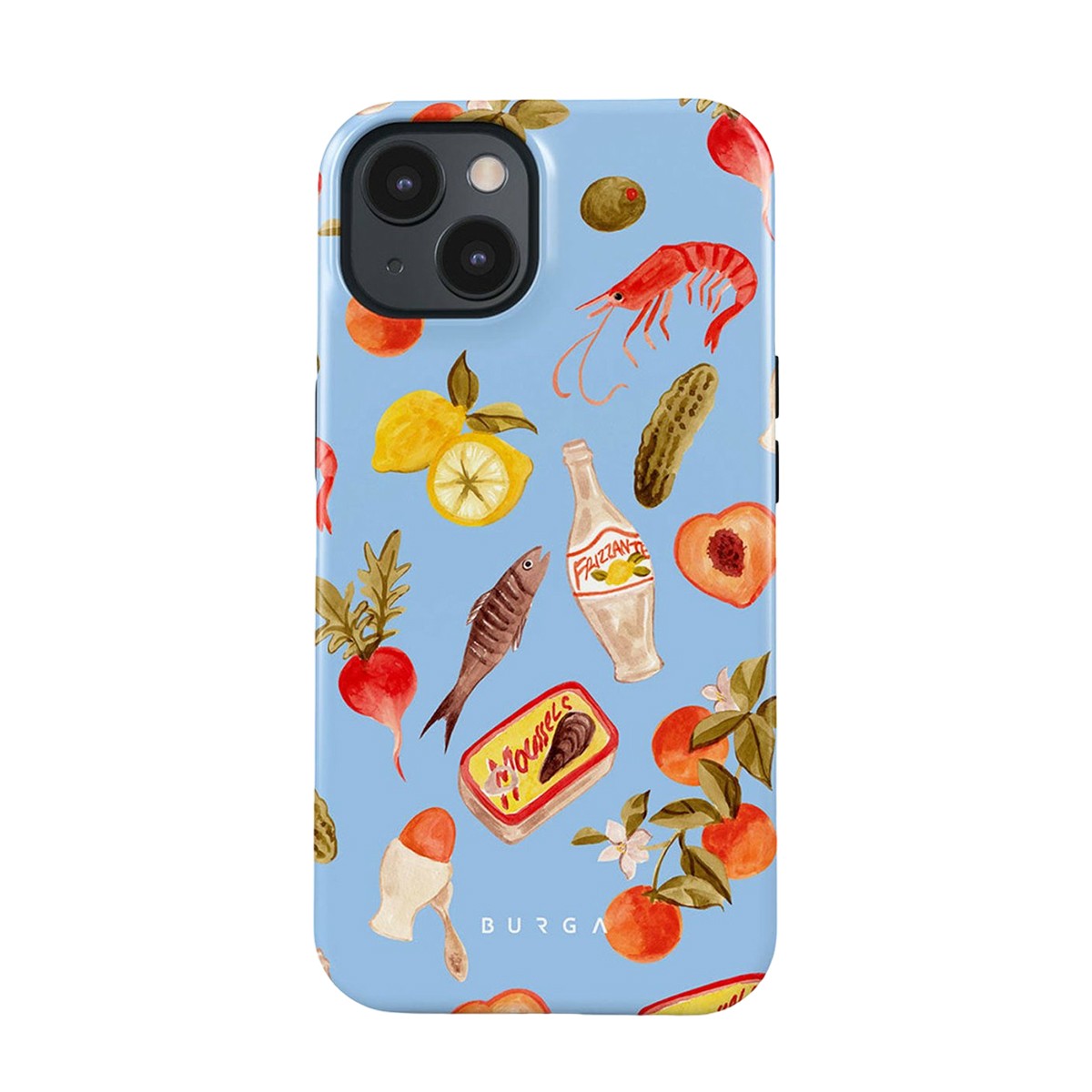 Coque iPhone 13 Burga Tough motif floral imprimé anti-choc