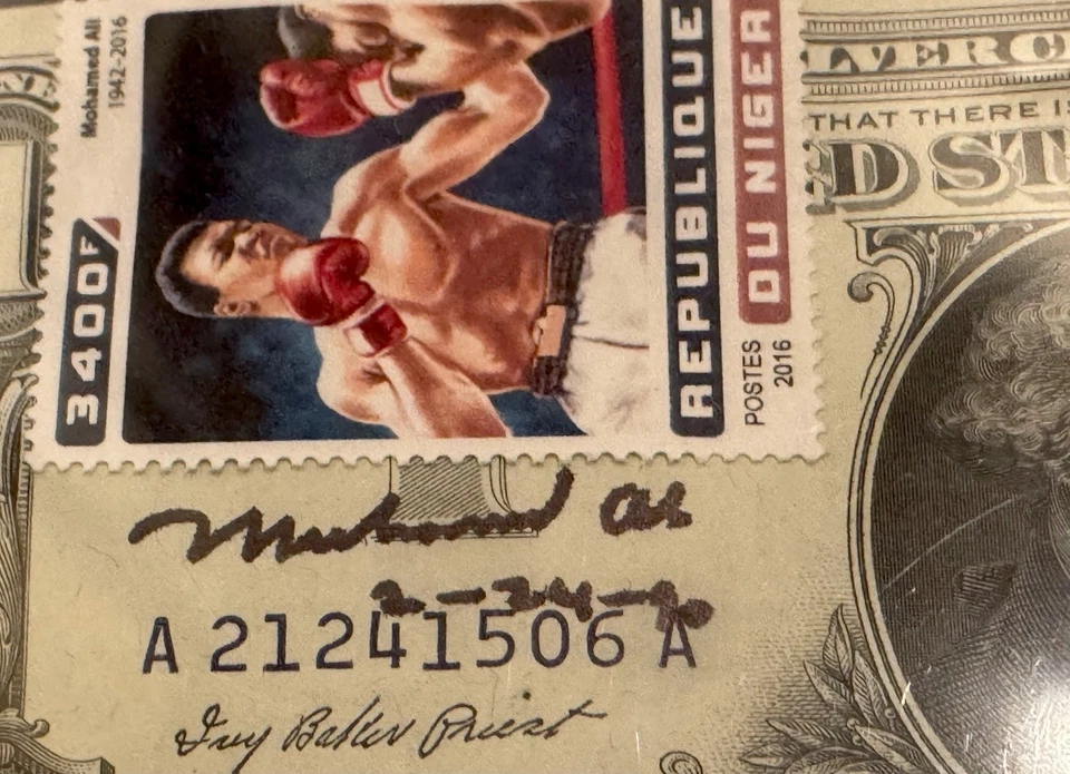 MUHAMMAD ALI Autograph (JSA) Authenticated Old Blue $1 Dollar Bill - Image 3 of 4