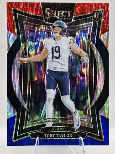2024 Panini Select Tory Taylor Red & Blue Prizm Shock RC Chicago Bears #1