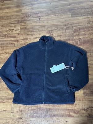 Hype Sherpa Jacket/ Zip Up/Size M Women s/ Black/ New With Tags