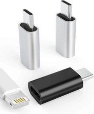 3Pack Lightning Female to USB-C Male Adapter, Type Charging for silver