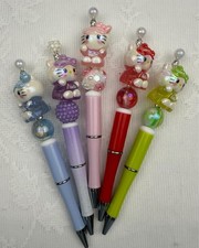 Hand made beaded pens H. Kitty Sweet Dream gifts.Teen. Basket Filler. Collect 