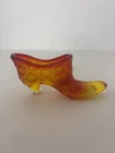 Vintage Fenton Amberina Glass Slipper