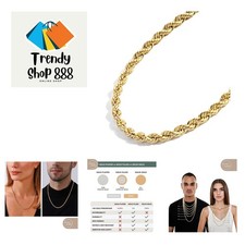 Gold Chain Necklace Collection - 14K Solid Yellow Gold Filled Rope Chain Neck...
