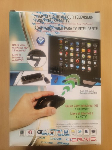 Craig Smart TV HDMI Adapter & Wireless Mouse CVD601 Google Android Memory - Picture 2 of 6