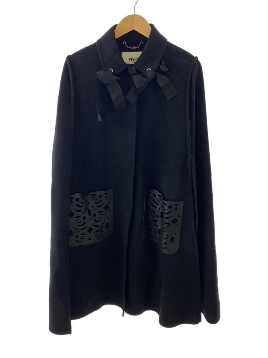 ALTRA Cappotto mantello FENDI altri cappotti 40 lana nero tinta unita