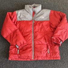 The North Face Boys Coat Size Medium Red Gray 600 Down Fill Warm Quilt Down Puff