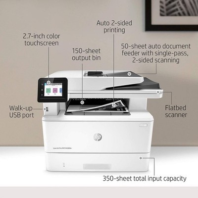 HP LaserJet M428fdn Drucker A4 Mono, sehr geringe Anzahl nur 736, Toner 70%, GARANTIE
