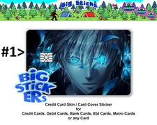 Jujutsu Kaisen Series Credit Card Skin ATM Bank Card Cover Decal Die-Cut Sticker