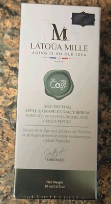 Latoua Mille Age-Def Apple & Grape Extract Serum Hyaluronic Acid/M. Peptide NEW