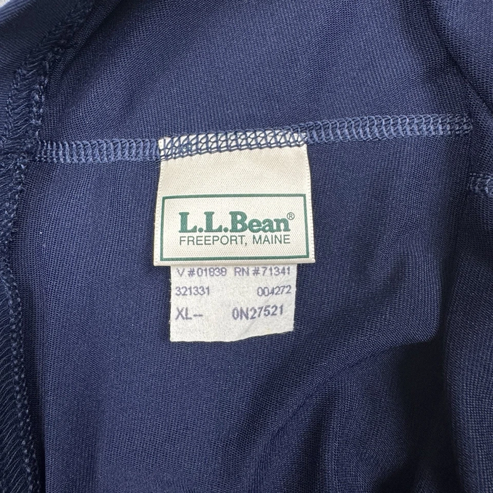 Vintage 80s LL Bean Padded Cycling Shorts Mens XL Nylon Stretch Made In USA Navy - Image 2 of 4