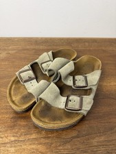 Birkenstock Arizona Women's Size 37 Brown/Beige Suede Leather Sandals Shoes