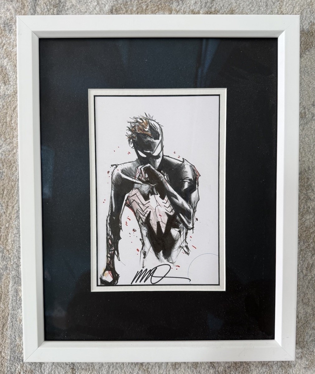 Humberto Ramos Black Suit Spider-Man Original Comic Art Marvel W