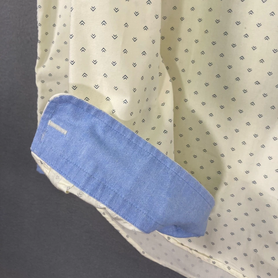 Camisa de vestir Express ajustada suave lavado XXL abotonada manga larga patrón Foto 4 de 4