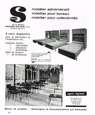 REKLAME WERBUNG 1965 SIMCO Verwaltungsmöbel Büro Gemeinden