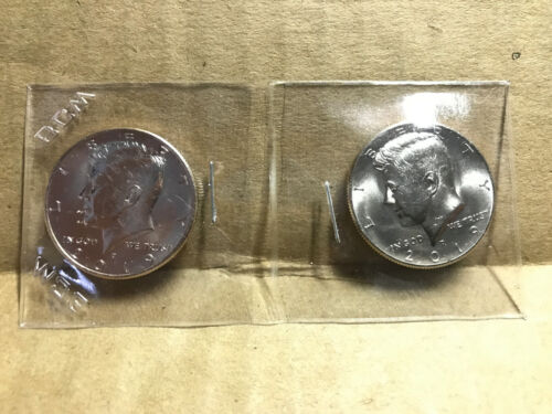 2 pièces 2019 P&D Kennedy demi-dollar non circulées Philadelphie et Denver comme neuf 50c - Photo 1/2