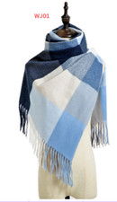 Wholesale Lot - Women Warm Check Scarf Wrap for winters  pack of 3  5 pcs 