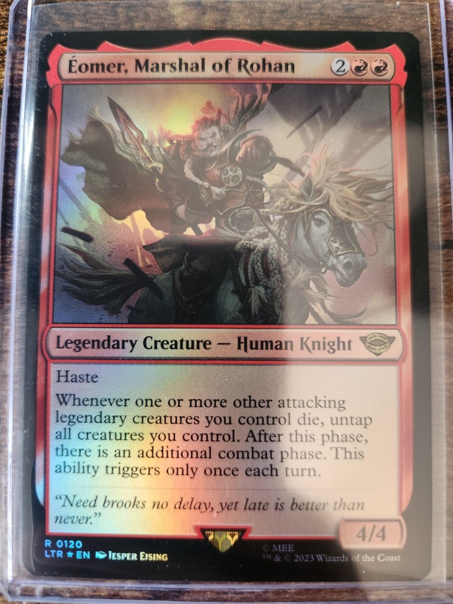 eomer mtg card Eomer's Spear (4U268) target player becomes the monarch Eomer, Marshal of Rohan SCENE
