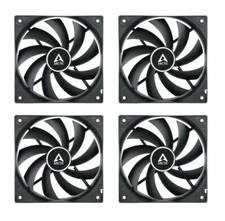 4 x ARCTIC F12 PWM PST 120mm 12cm Black PC Case Fans 1350RPM 53CFM 4-Pin