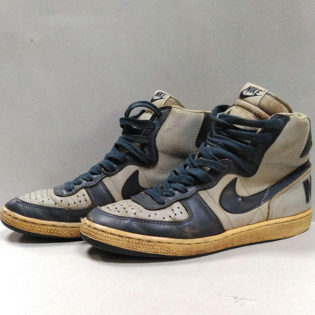 靴 Nike Terminator High \"Navy Gray\" Nike Terminator High Navy x Gray US9.5 Made in Thailand 2008