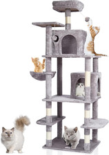 Cat Tree for Indoor Cats, 68.5" Cat Tower with 2 Cat Condos, Sisal Scratching Po