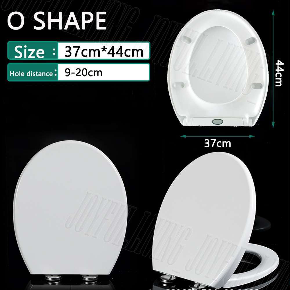 Toilet Seat Cover O/V/U Shape Soft Close Quick Release Top Fixing White