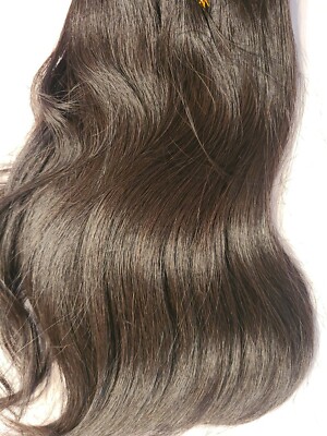 Human Hair #1B-(VIRGIN) 12'' Wig Sew In Bundle Made In INDONESIA 