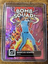 2022 Donruss Marcus Semien Bomb Squad Pink Fireworks Parallel #BS-4 Rangers