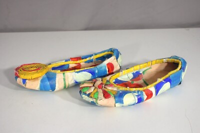 Ida Rak (Israeli Artist) OOAK Hand Painted Paper Ballet Shoes (no. 5) Sculpture