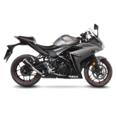 LEOVINCE EXHAUST TERMINAL LV-10 BLACK EDITION FOR YAMAHA YZF-R3 19-20 STAINLESS STEEL-COD.